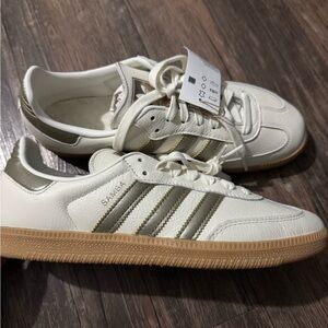 Gold Adidas Sambas